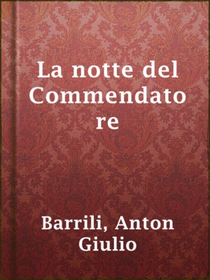 cover image of La notte del Commendatore